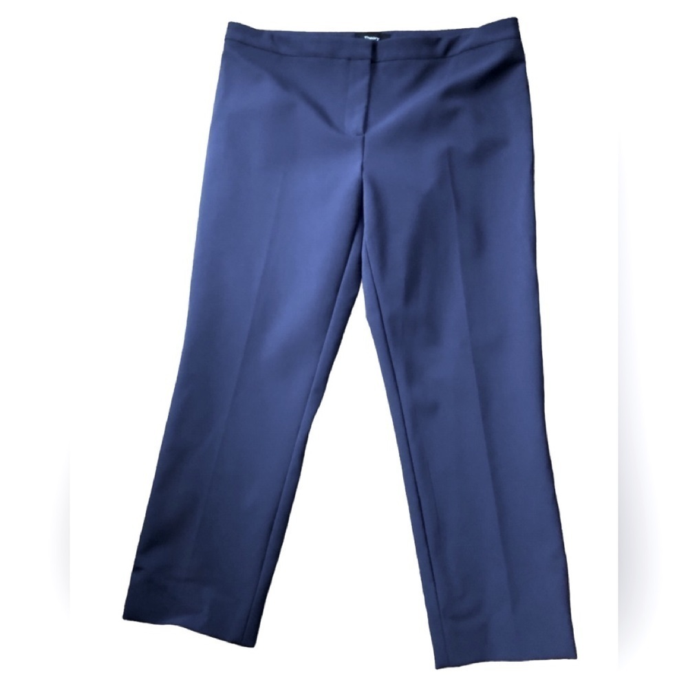Theory Classic Tech Skinny Crop Pant Sz. 6 Stretch Career Business Trouser Navy